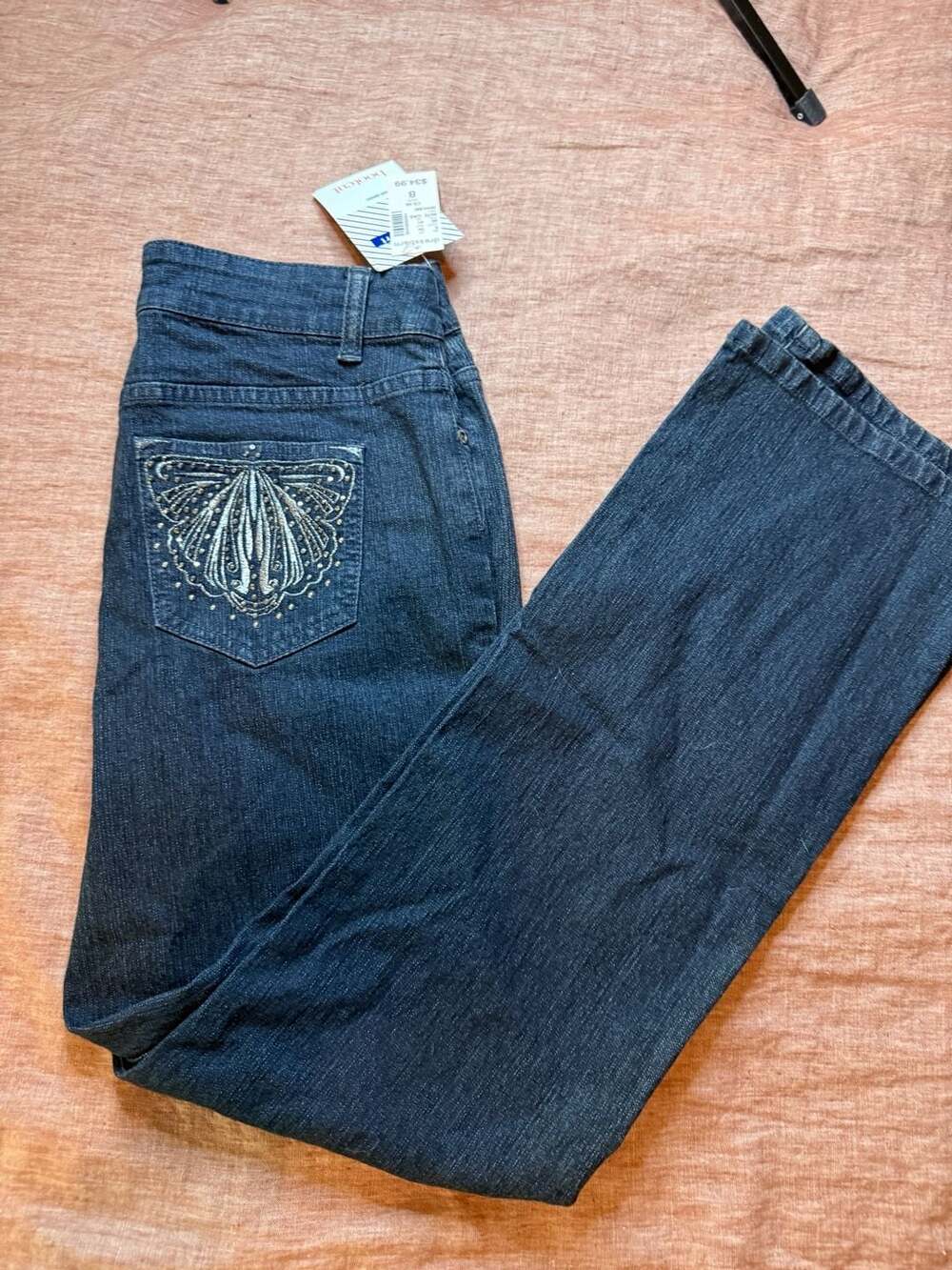 Westport Denim Bootcut Jeans Size 8 Embellished Pockets